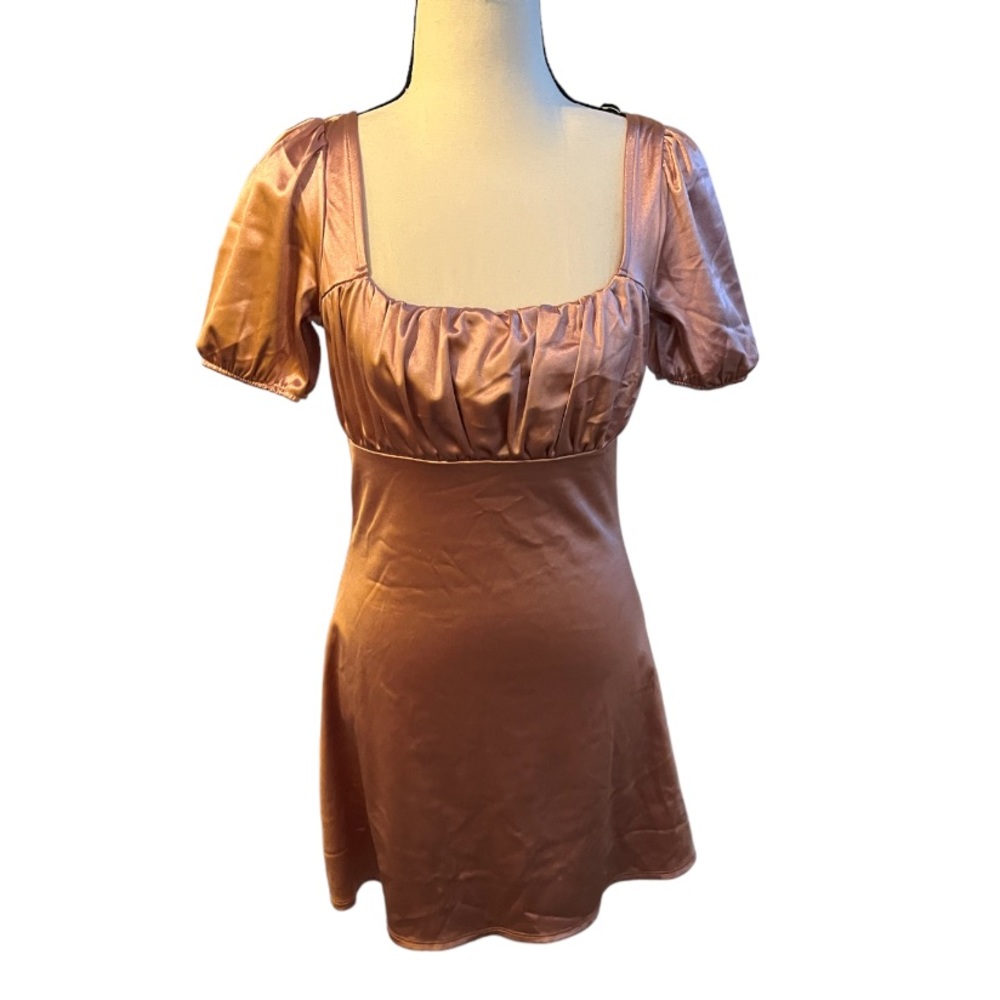 NWT H&M HM Satin Mini Dress Size Small S in Pink